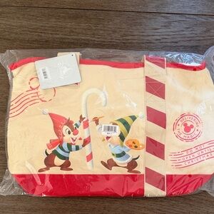 Disney Festive Cream and Red Chip and Dale Bag